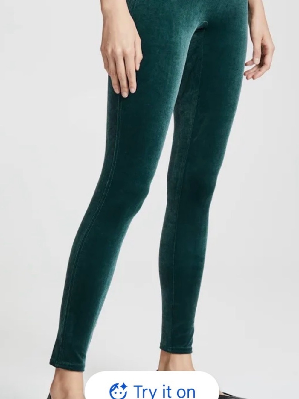 Spanx Velvet High-Rise Leggings in Emerald Green. 2XL.